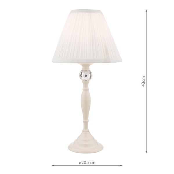 (image for) Laura Ashley Ellis Table Lamp Cream With Ivory Shade